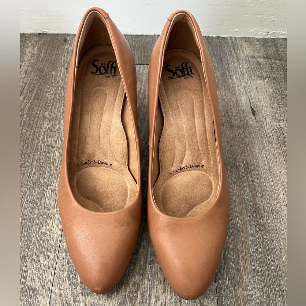 Sofft Tan Leather Heels